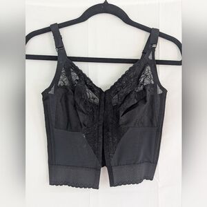 Elegant Black Lace Women's Longline Bustier Size 34DD Carnival Brand‎